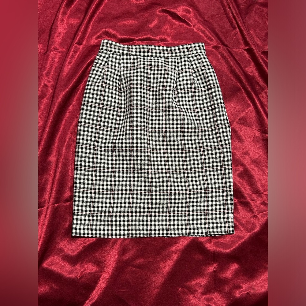 VINTAGE plaid diversity pencil skirt size 4P